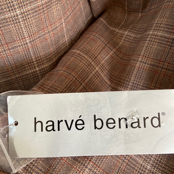 Harve Bernard Notched Lapel One Button Plaid Blazer Brown Color Women’s 8 - Picture 14 of 15